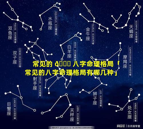 常见的 🐈 八字命理格局「常见的八字命理格局有哪几种」